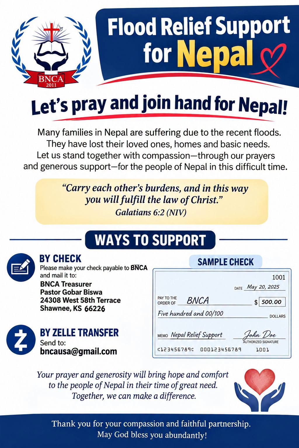 BNCA Nepal Support